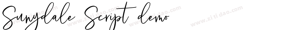 Sunydale Script demo字体转换
